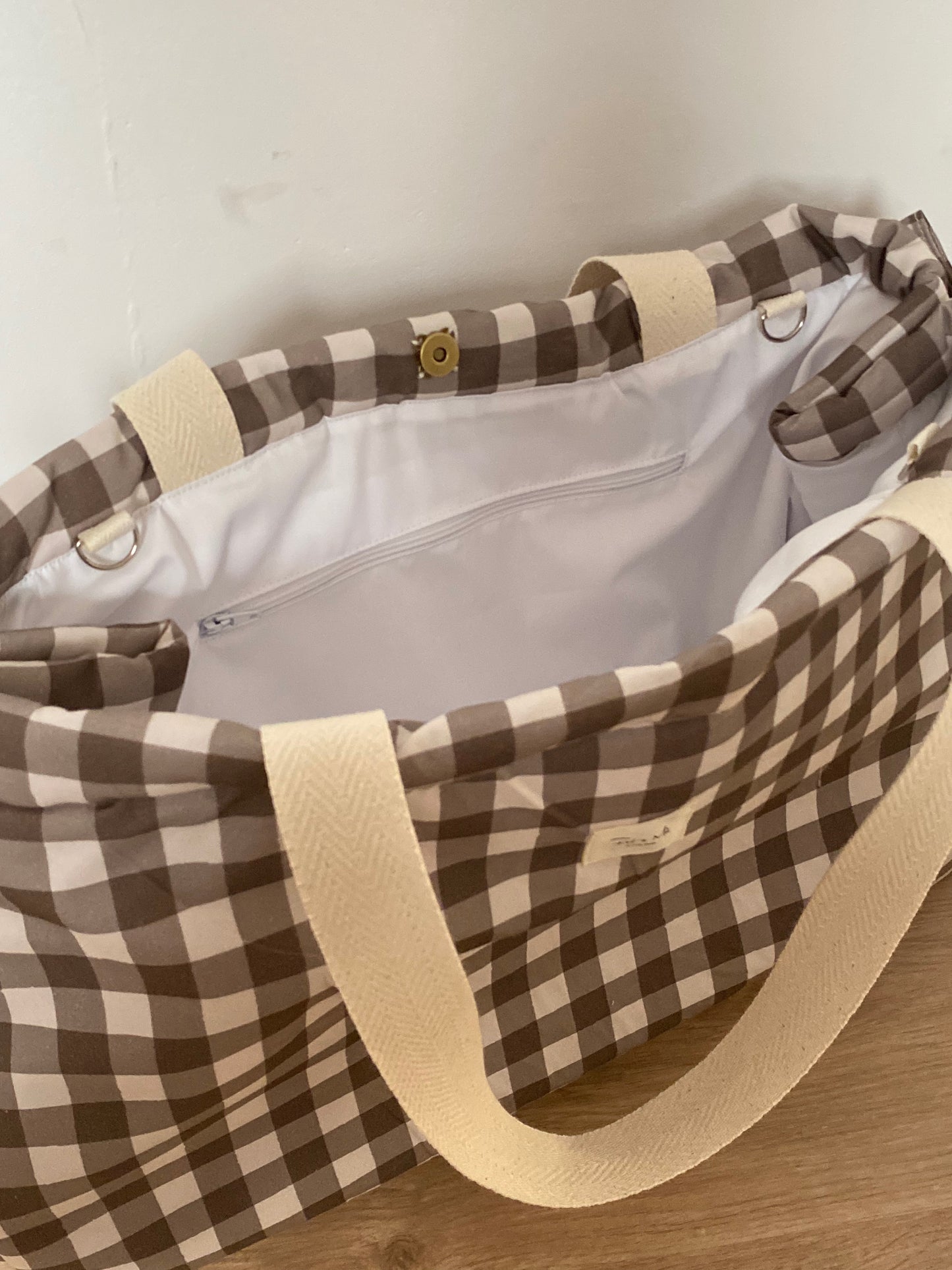 Bolsa CUADROS MARRON