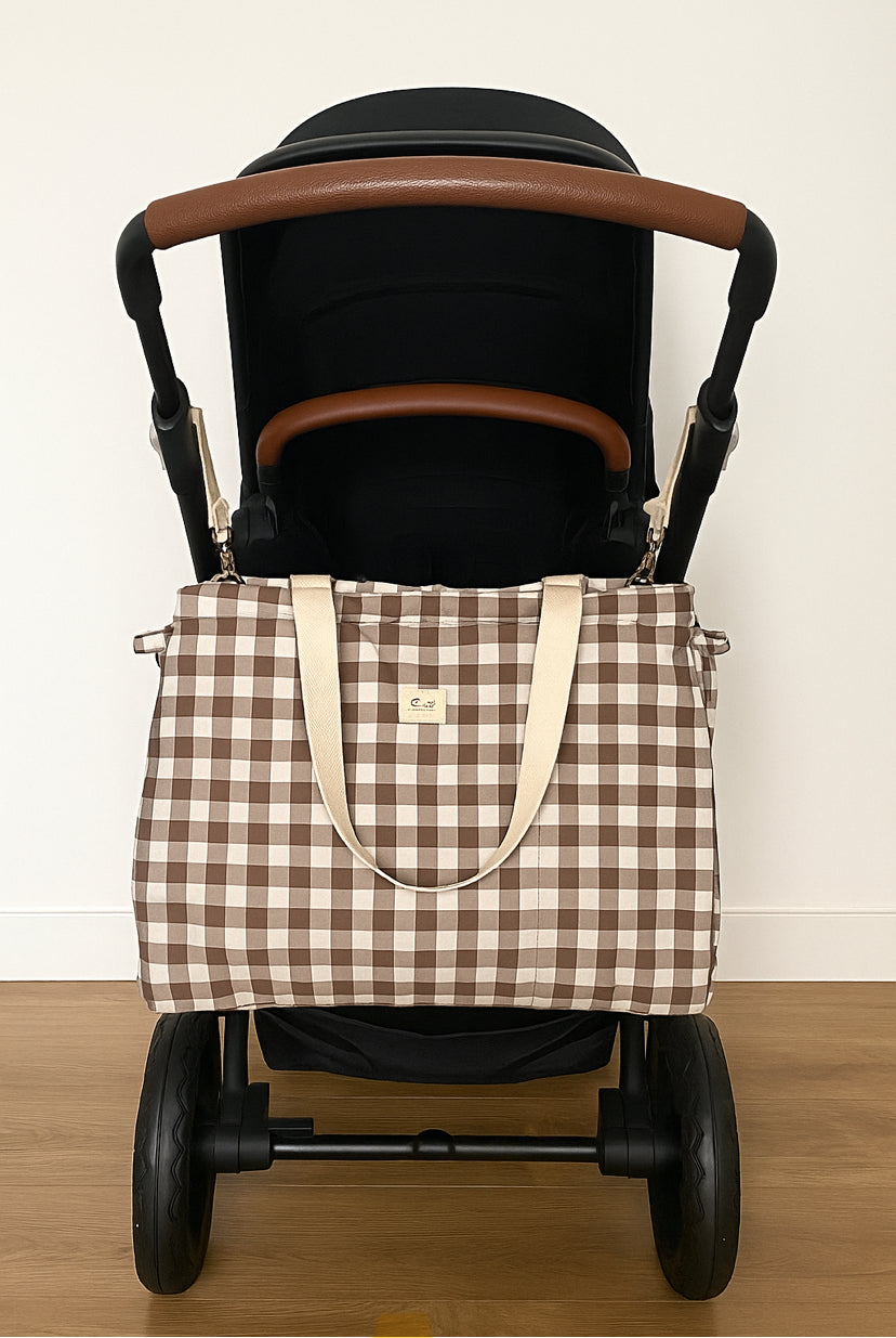 Bolsa CUADROS MARRON