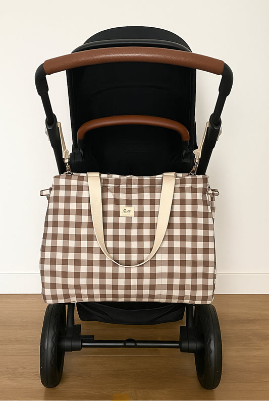 Bolsa CUADROS MARRON