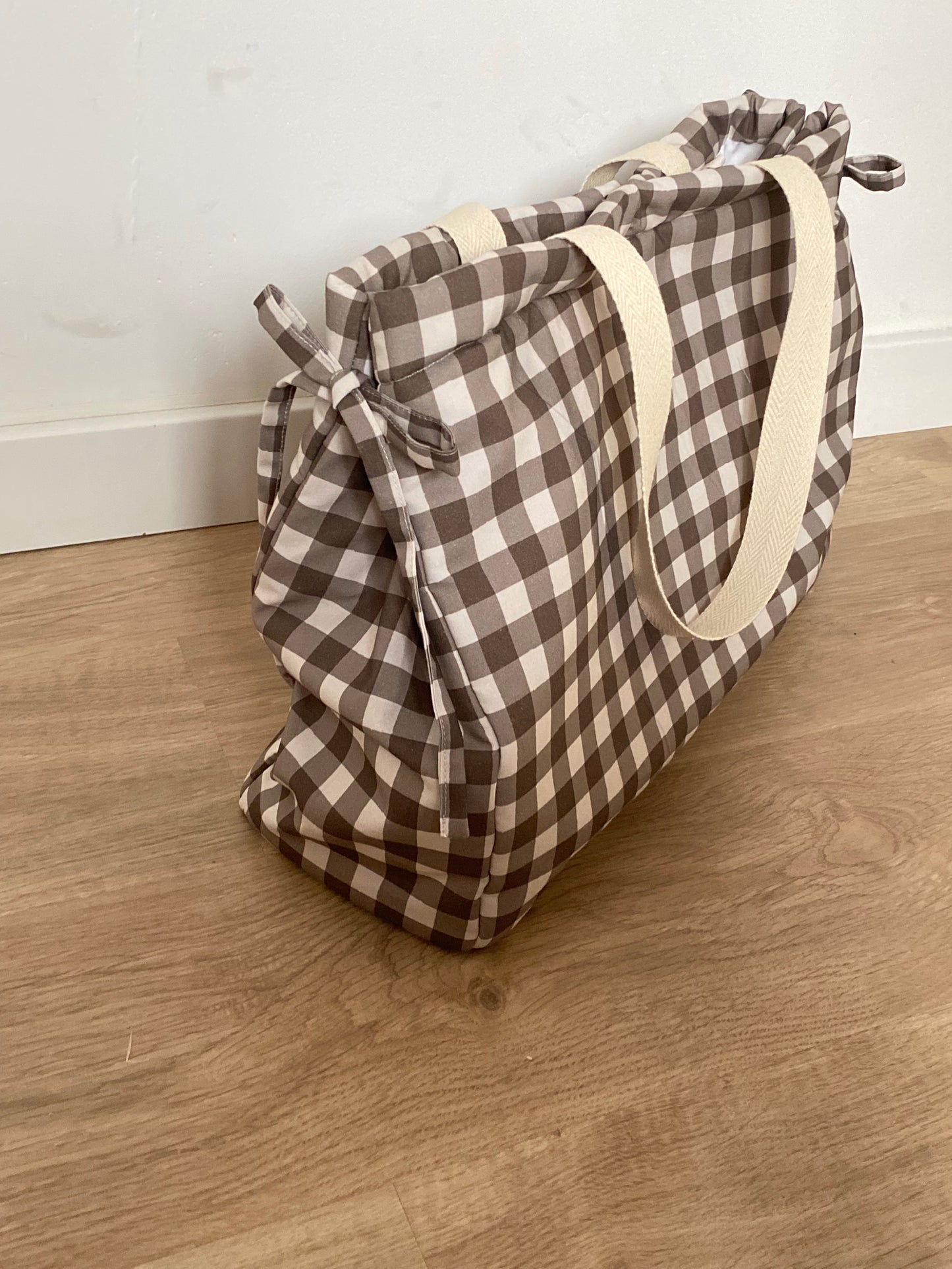 Bolsa CUADROS MARRON