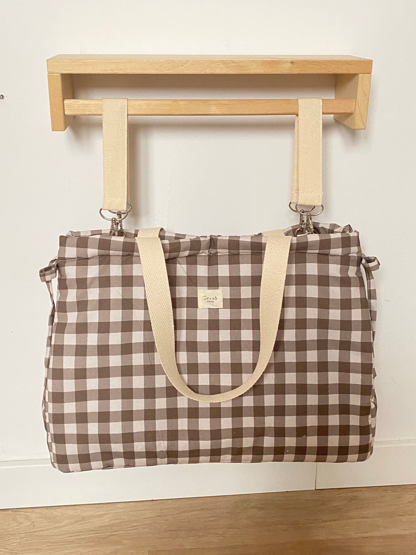 Bolsa CUADROS MARRON
