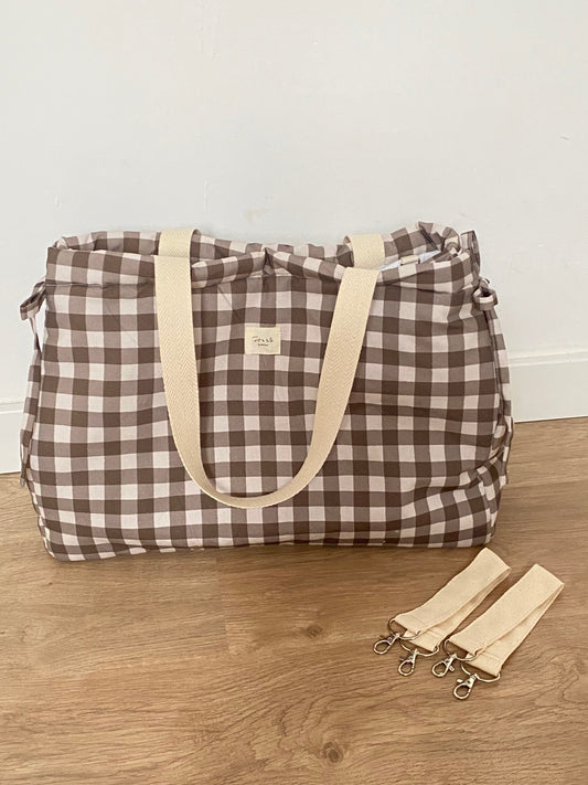 Bolsa CUADROS MARRON